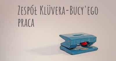 Zespół Klüvera-Bucy'ego praca