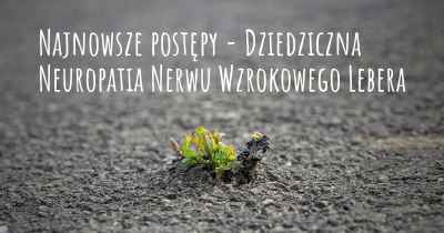 Najnowsze postępy - Dziedziczna Neuropatia Nerwu Wzrokowego Lebera