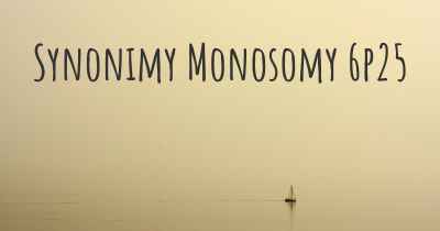 Synonimy Monosomy 6p25