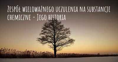 Zespół wieloważnego uczulenia na substancje chemiczne - Jego historia