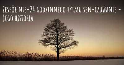 Zespół nie-24 godzinnego rytmu sen-czuwanie - Jego historia