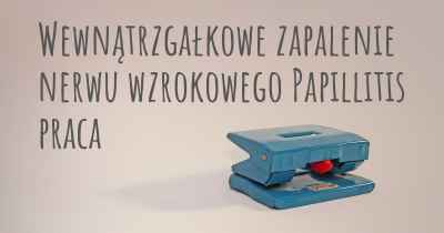 Wewnątrzgałkowe zapalenie nerwu wzrokowego Papillitis praca