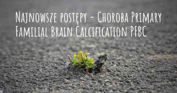 Najnowsze postępy - Choroba Primary Familial Brain Calcification PFBC