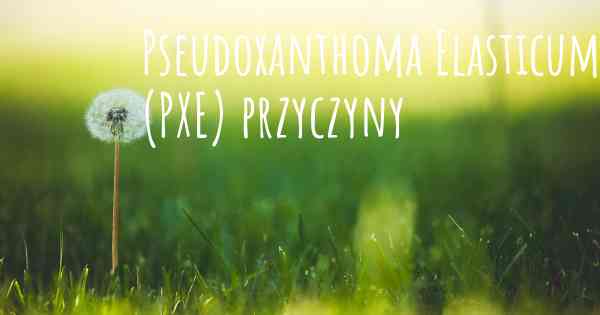 Pseudoxanthoma Elasticum (PXE) przyczyny