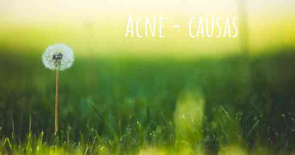 Acne - causas