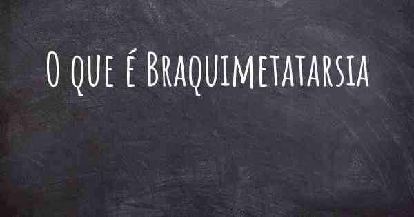 O que é Braquimetatarsia