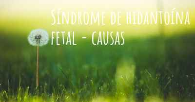 Síndrome de hidantoína fetal - causas