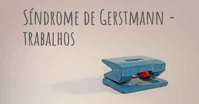 Síndrome de Gerstmann - trabalhos