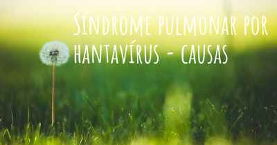 Síndrome pulmonar por hantavírus - causas