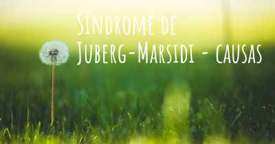 Síndrome de Juberg-Marsidi - causas