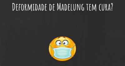 Deformidade de Madelung tem cura?