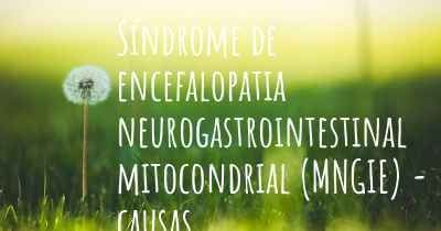 Síndrome de encefalopatia neurogastrointestinal mitocondrial (MNGIE) - causas