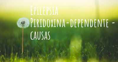 Epilepsia Piridoxina-dependente - causas
