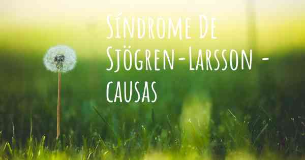 Síndrome De Sjögren-Larsson - causas