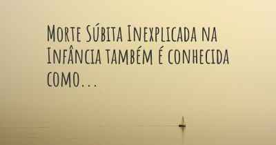 Morte Súbita Inexplicada na Infância também é conhecida como...