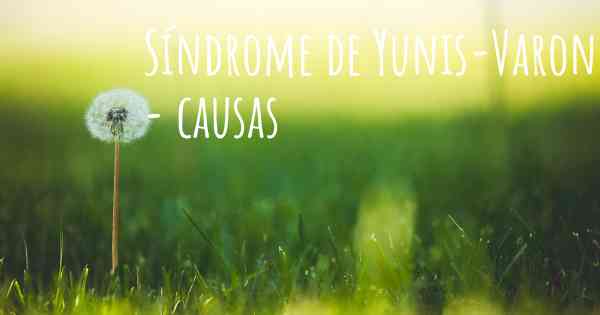 Síndrome de Yunis-Varon - causas