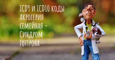 ICD9 и ICD10 коды Акрогерия семейная - Синдром Готтрона