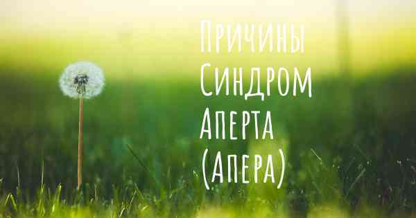 Причины Синдром Аперта (Апера)