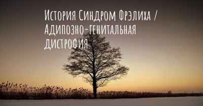 История Синдром Фрэлиха / Адипозно-генитальная дистрофия