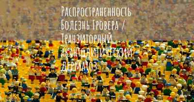 Распространенность Болезнь Гровера / Транзиторный акантолитический дерматоз