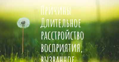 Причины Длительное расстройство восприятия, вызванное галлюциногенами