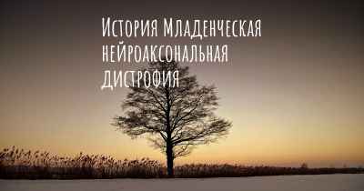 История Младенческая нейроаксональная дистрофия