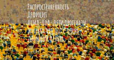 Распространенность Дефицит Ацил-КоА-дегидрогеназы жирных кислот с очень длинной цепью