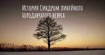 История Синдром линейного бородавчатого невуса