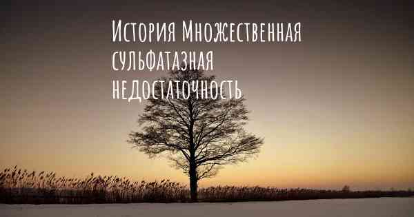 История Множественная сульфатазная недостаточность