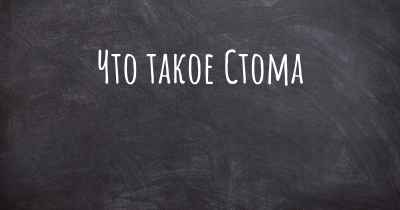 Что такое Стома