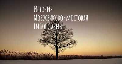 История Мозжечково-мостовая Гипоплазия