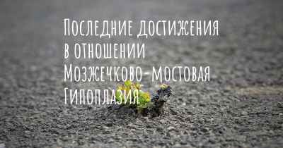 Последние достижения в отношении Мозжечково-мостовая Гипоплазия
