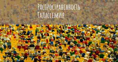 Распространенность Талассемия