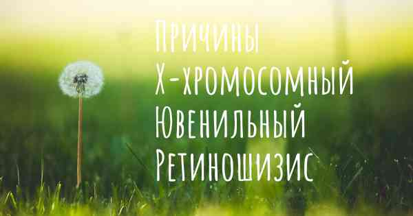Причины Х-хромосомный Ювенильный Ретиношизис