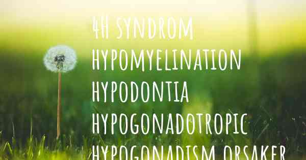 4H syndrom hypomyelination hypodontia hypogonadotropic hypogonadism orsaker
