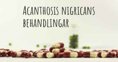 Acanthosis nigricans behandlingar