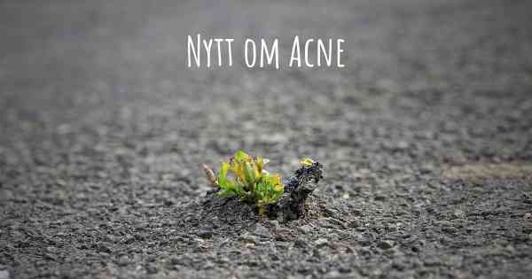 Nytt om Acne