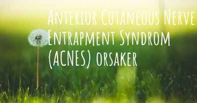 Anterior Cutaneous Nerve Entrapment Syndrom (ACNES) orsaker