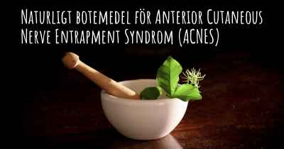 Naturligt botemedel för Anterior Cutaneous Nerve Entrapment Syndrom (ACNES)