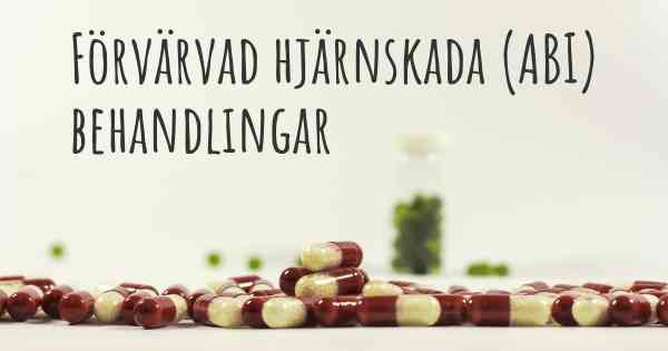 Förvärvad hjärnskada (ABI) behandlingar