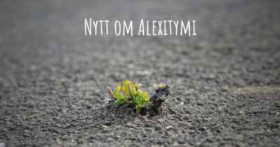 Nytt om Alexitymi