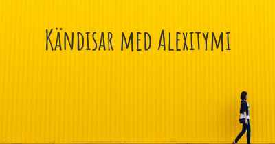 Kändisar med Alexitymi