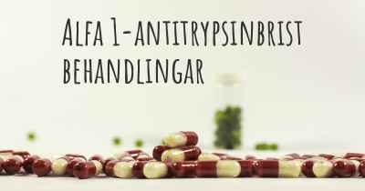 Alfa 1-antitrypsinbrist behandlingar