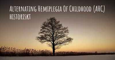 Alternating Hemiplegia Of Childhood (AHC) historiskt