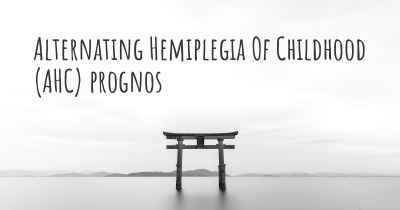Alternating Hemiplegia Of Childhood (AHC) prognos