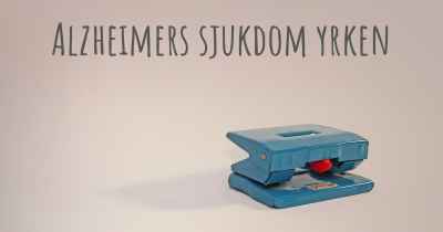 Alzheimers sjukdom yrken