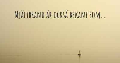 Mjältbrand är också bekant som..