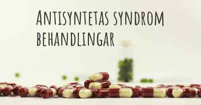 Antisyntetas syndrom behandlingar