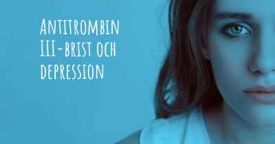 Antitrombin III-brist och depression