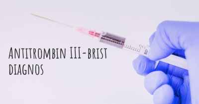 Antitrombin III-brist diagnos